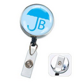 Chrome Heavy-Duty Custom Badge Reels with Belt Clip